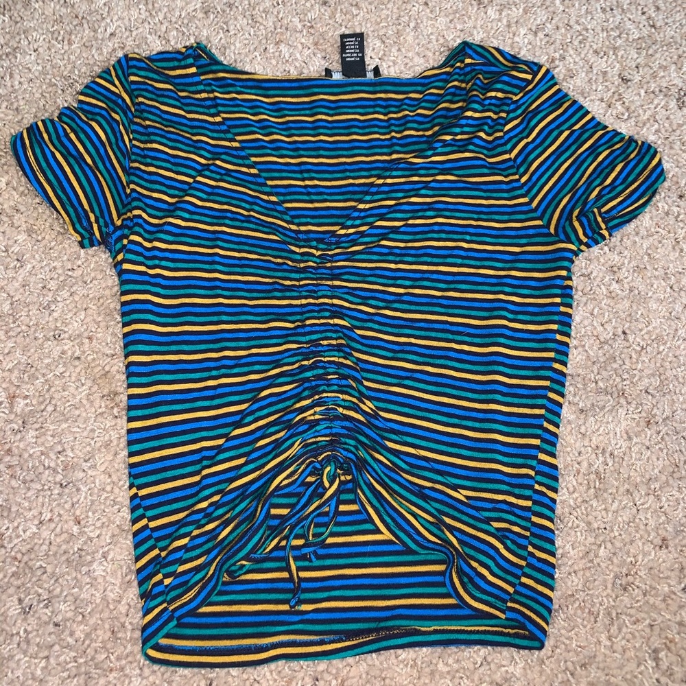 Stripped scrunched tshirt